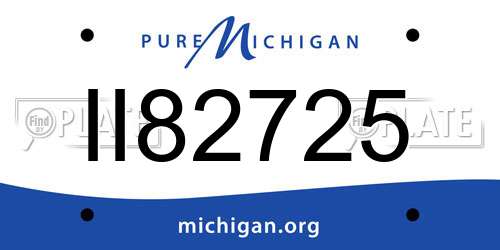 II82725 Michigan License Plate