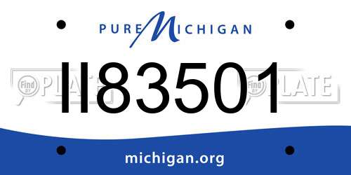 II83501 Michigan License Plate