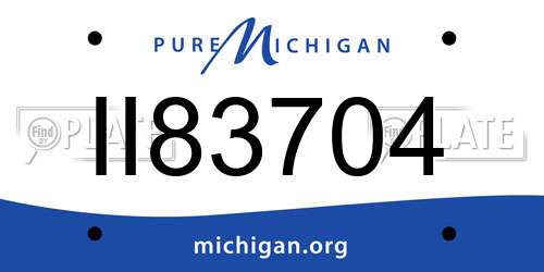 II83704 Michigan License Plate