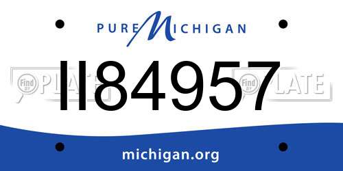 II84957 Michigan License Plate