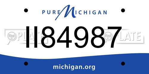 II84987 Michigan License Plate