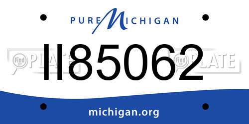 II85062 Michigan License Plate