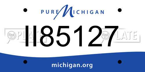 II85127 Michigan License Plate