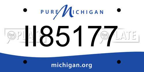 II85177 Michigan License Plate
