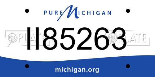 II85263 Michigan License Plate