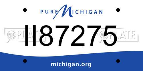 II87275 Michigan License Plate