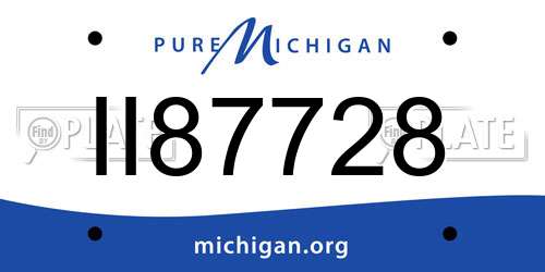 II87728 Michigan License Plate
