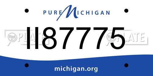 II87775 Michigan License Plate