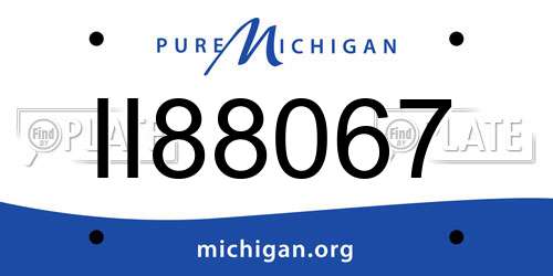 II88067 Michigan License Plate