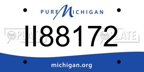 II88172 Michigan License Plate