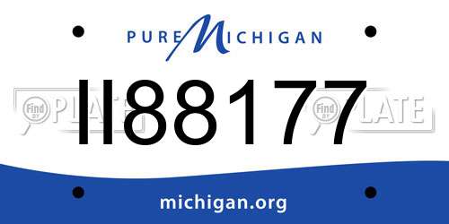 II88177 Michigan License Plate