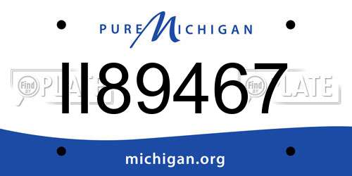 II89467 Michigan License Plate