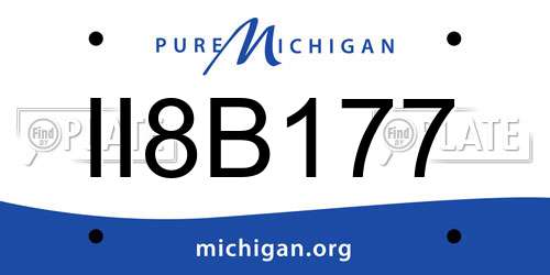 II8B177 Michigan License Plate