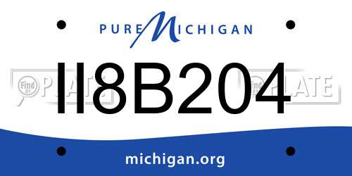 II8B204 Michigan License Plate
