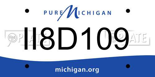 II8D109 Michigan License Plate