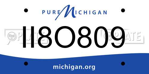 II8O809 Michigan License Plate