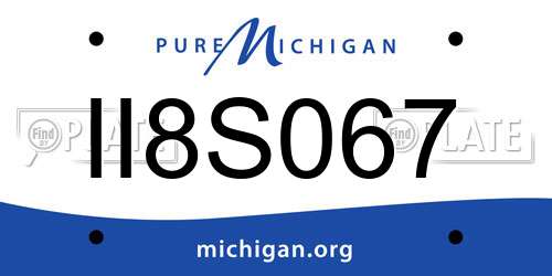 II8S067 Michigan License Plate