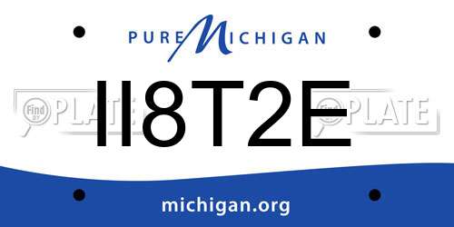 II8T2E Michigan License Plate