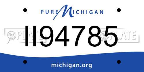 II94785 Michigan License Plate