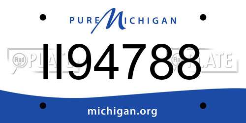 II94788 Michigan License Plate