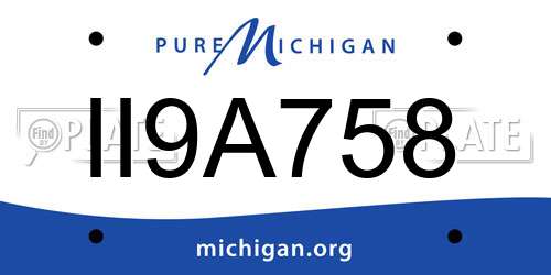 II9A758 Michigan License Plate