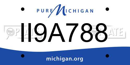 II9A788 Michigan License Plate