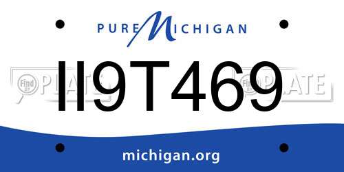 II9T469 Michigan License Plate
