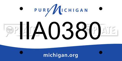 IIA0380 Michigan License Plate