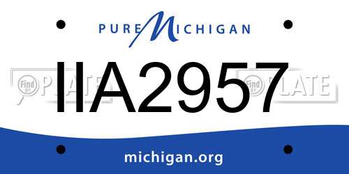 IIA2957 Michigan License Plate