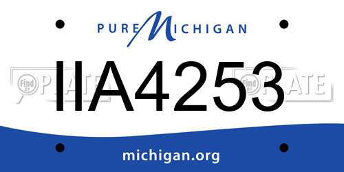 IIA4253 Michigan License Plate
