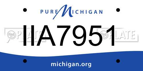 IIA7951 Michigan License Plate