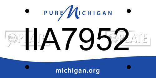 IIA7952 Michigan License Plate
