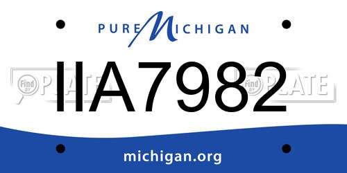 IIA7982 Michigan License Plate