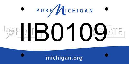 IIB0109 Michigan License Plate