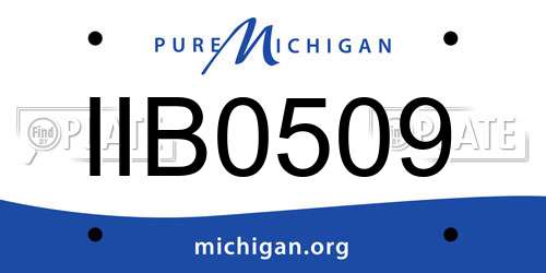 IIB0509 Michigan License Plate