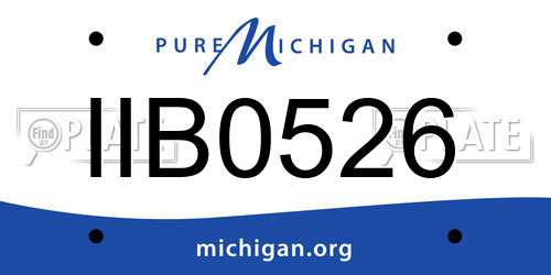 IIB0526 Michigan License Plate