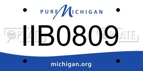 IIB0809 Michigan License Plate