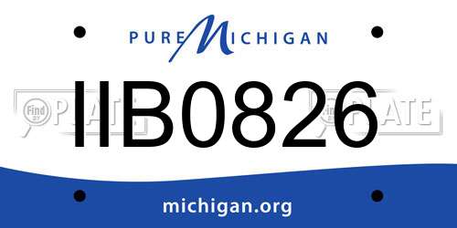 IIB0826 Michigan License Plate