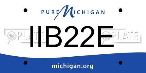IIB22E Michigan License Plate