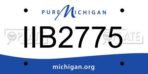 IIB2775 Michigan License Plate
