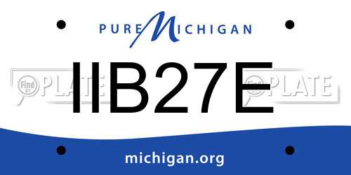 IIB27E Michigan License Plate