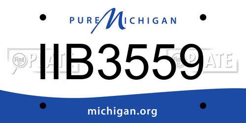 IIB3559 Michigan License Plate