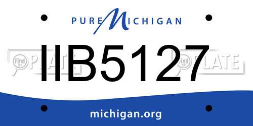 IIB5127 Michigan License Plate