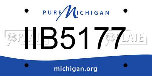 IIB5177 Michigan License Plate