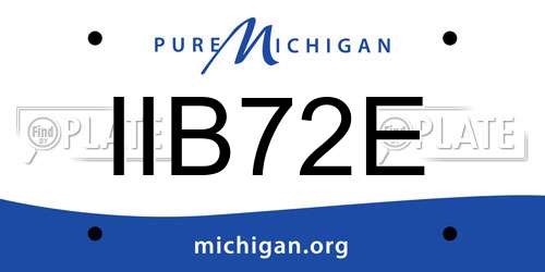 IIB72E Michigan License Plate