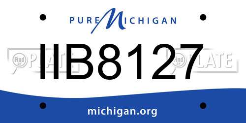 IIB8127 Michigan License Plate