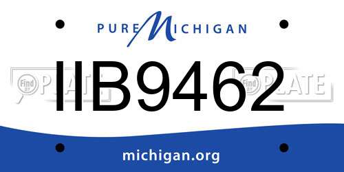 IIB9462 Michigan License Plate