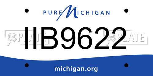 IIB9622 Michigan License Plate