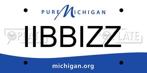 IIBBIZZ Michigan License Plate