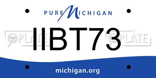 IIBT73 Michigan License Plate